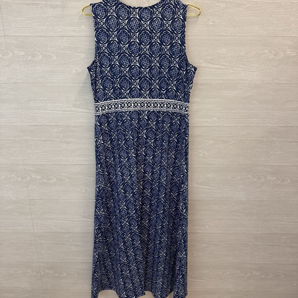 Talbots Printed Stretch Maxi Dress Medium