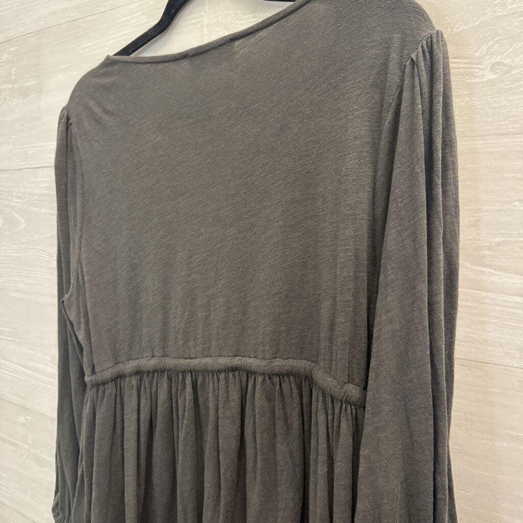 Lucky Brand Embroidered Long Sleeve Tunic Top Medium