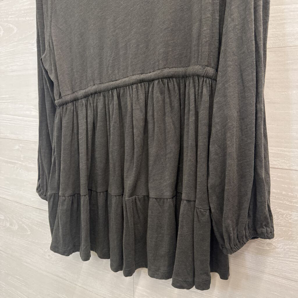 Lucky Brand Embroidered Long Sleeve Tunic Top Medium