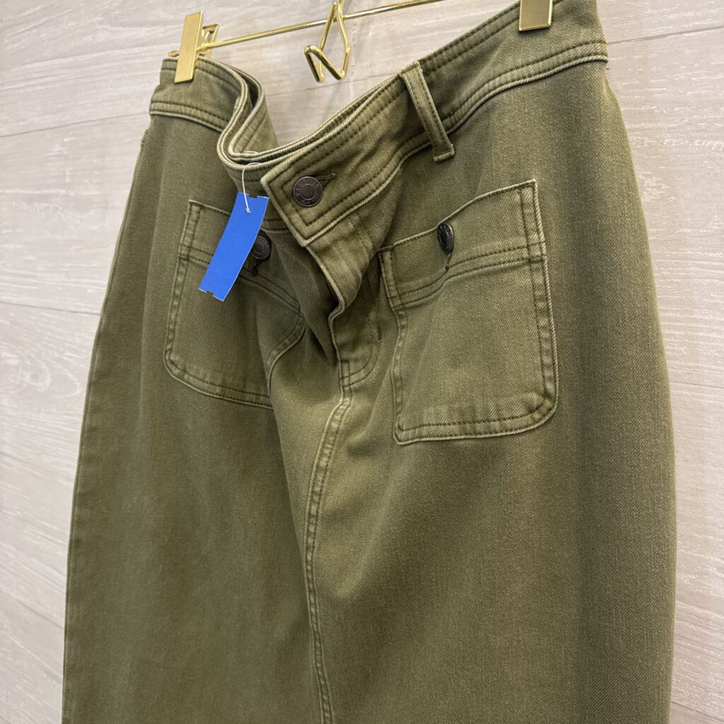 Talbots Green Denim Midi Skirt 10