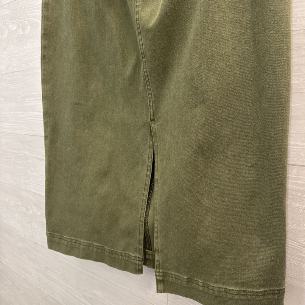 Talbots Green Denim Midi Skirt 10