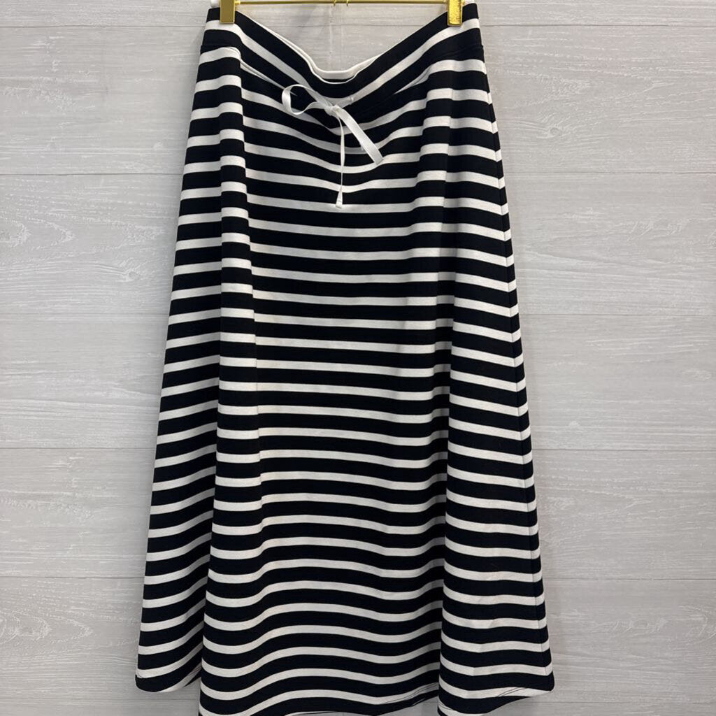 Talbots Striped Stretch Midi Skirt Medium