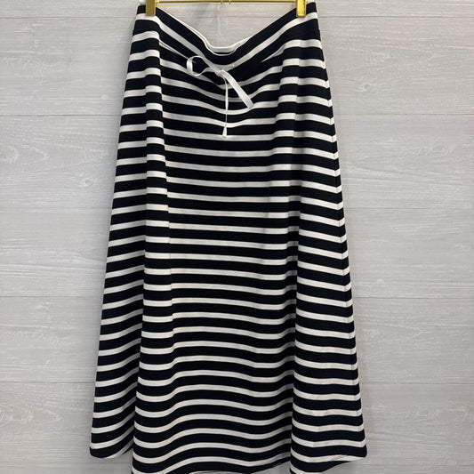 Talbots Striped Stretch Midi Skirt Medium