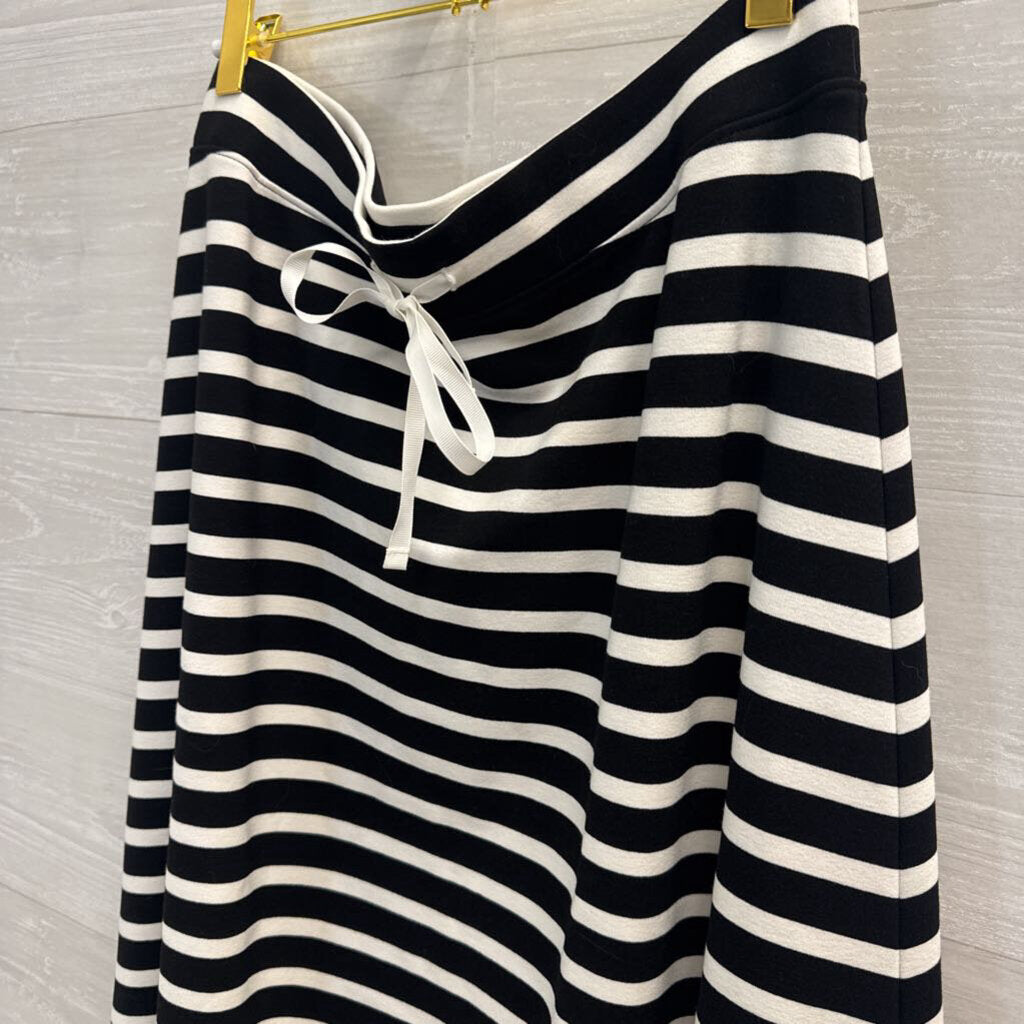 Talbots Striped Stretch Midi Skirt Medium