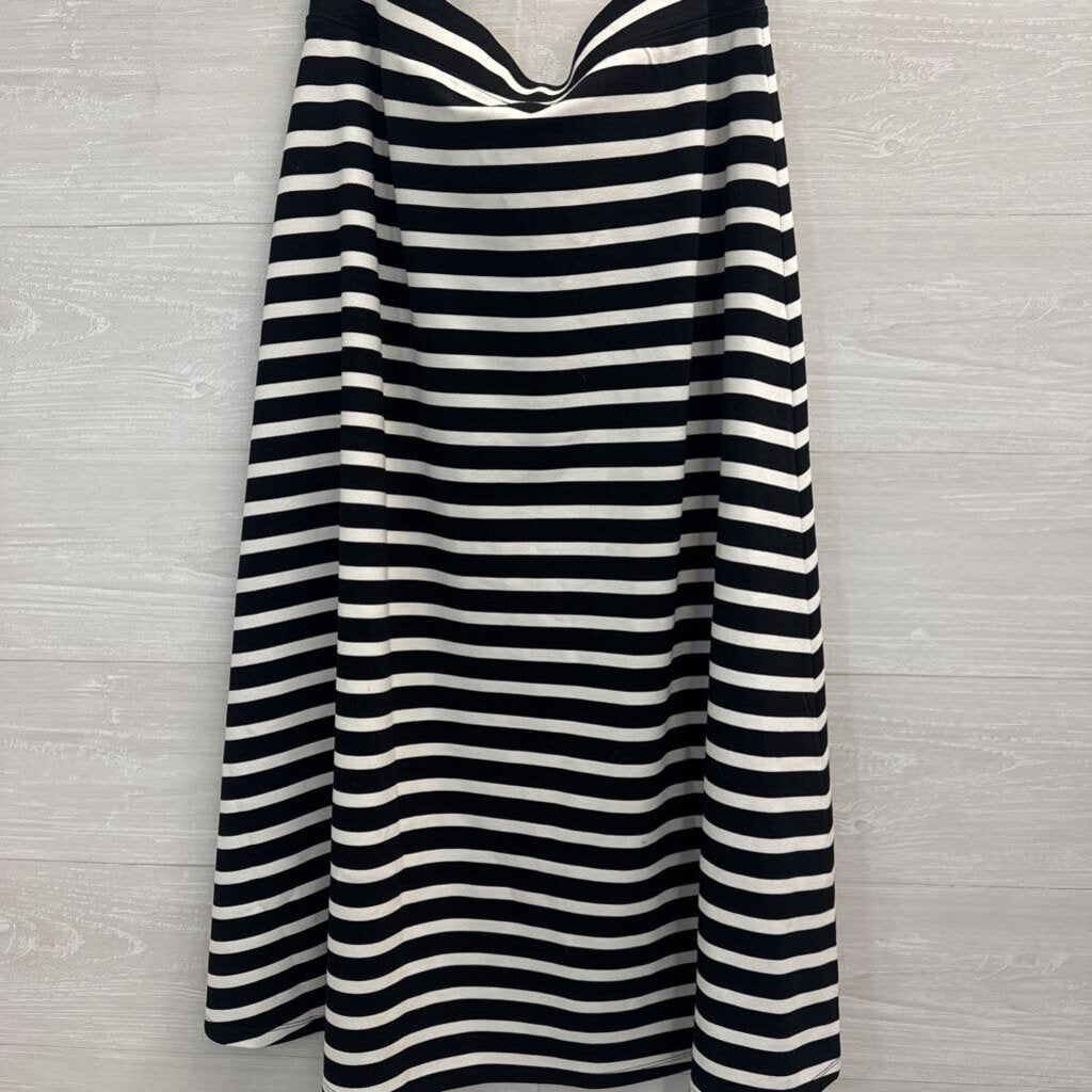 Talbots Striped Stretch Midi Skirt Medium