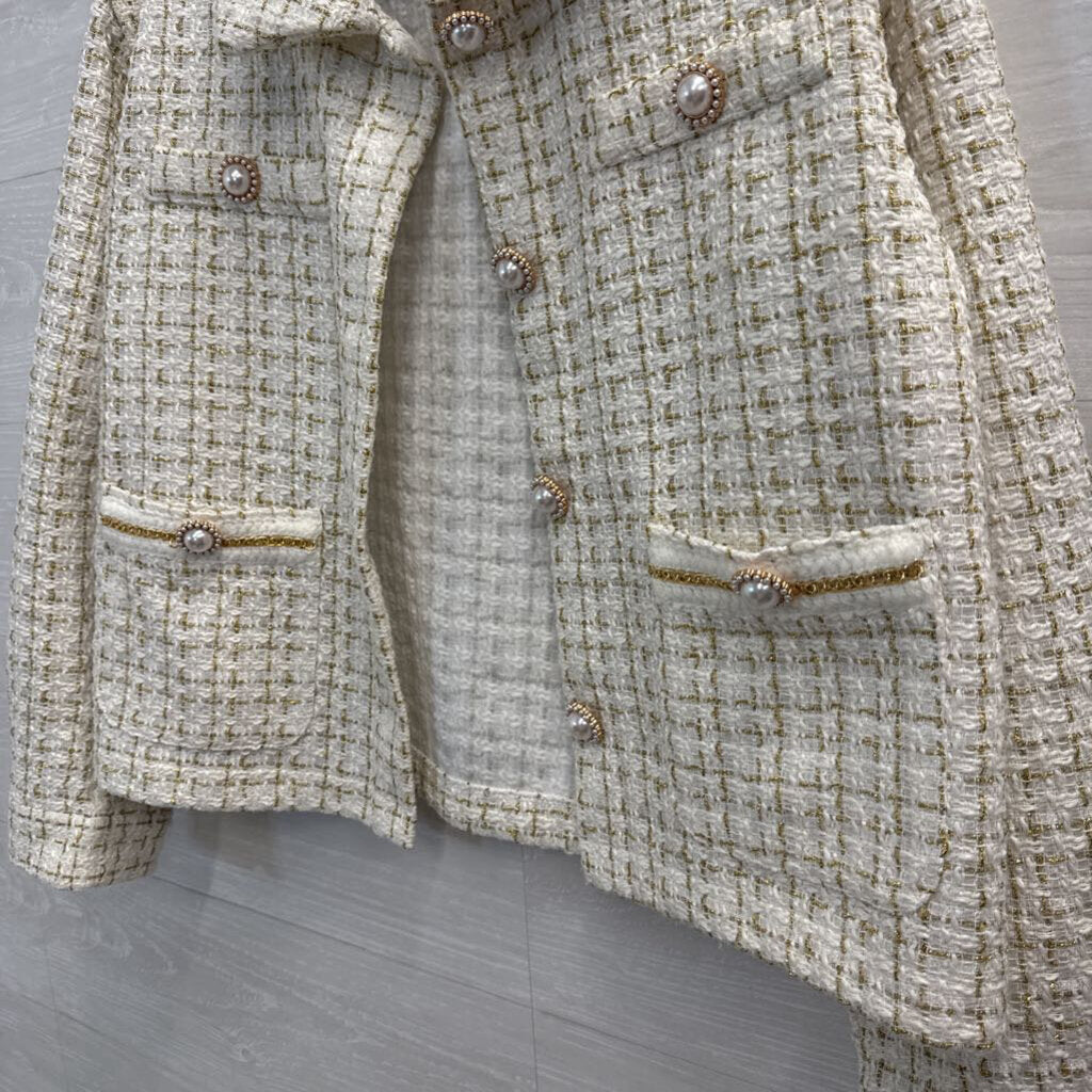 Simply Southern Cropped Tweed Jacket Medium