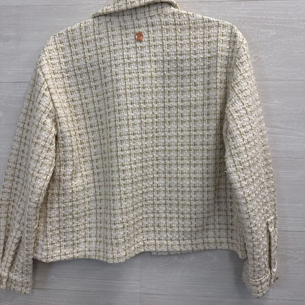 Simply Southern Cropped Tweed Jacket Medium