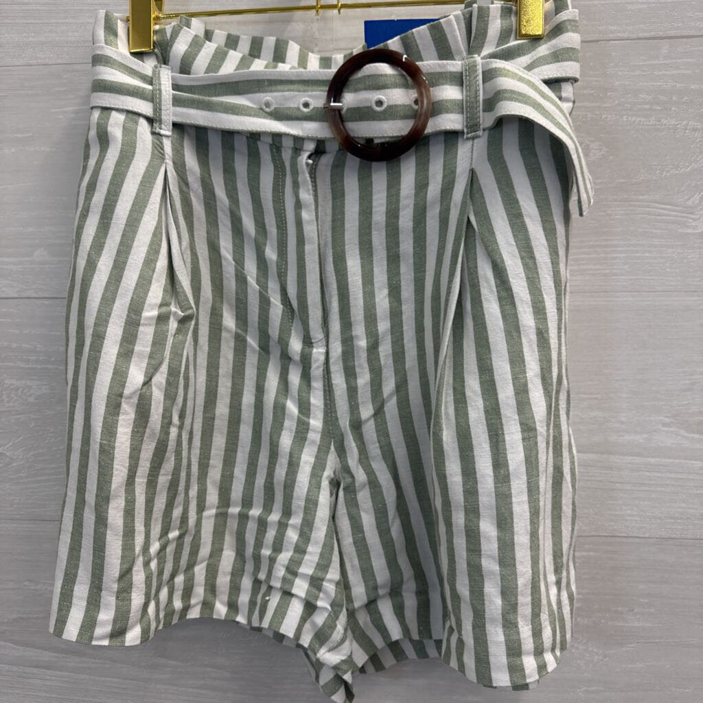 Loft Striped Linen Blend Shorts 10