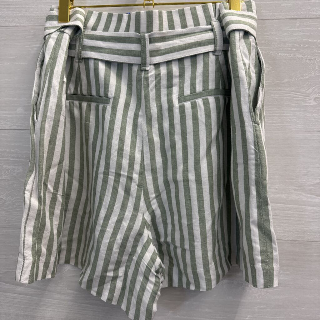Loft Striped Linen Blend Shorts 10