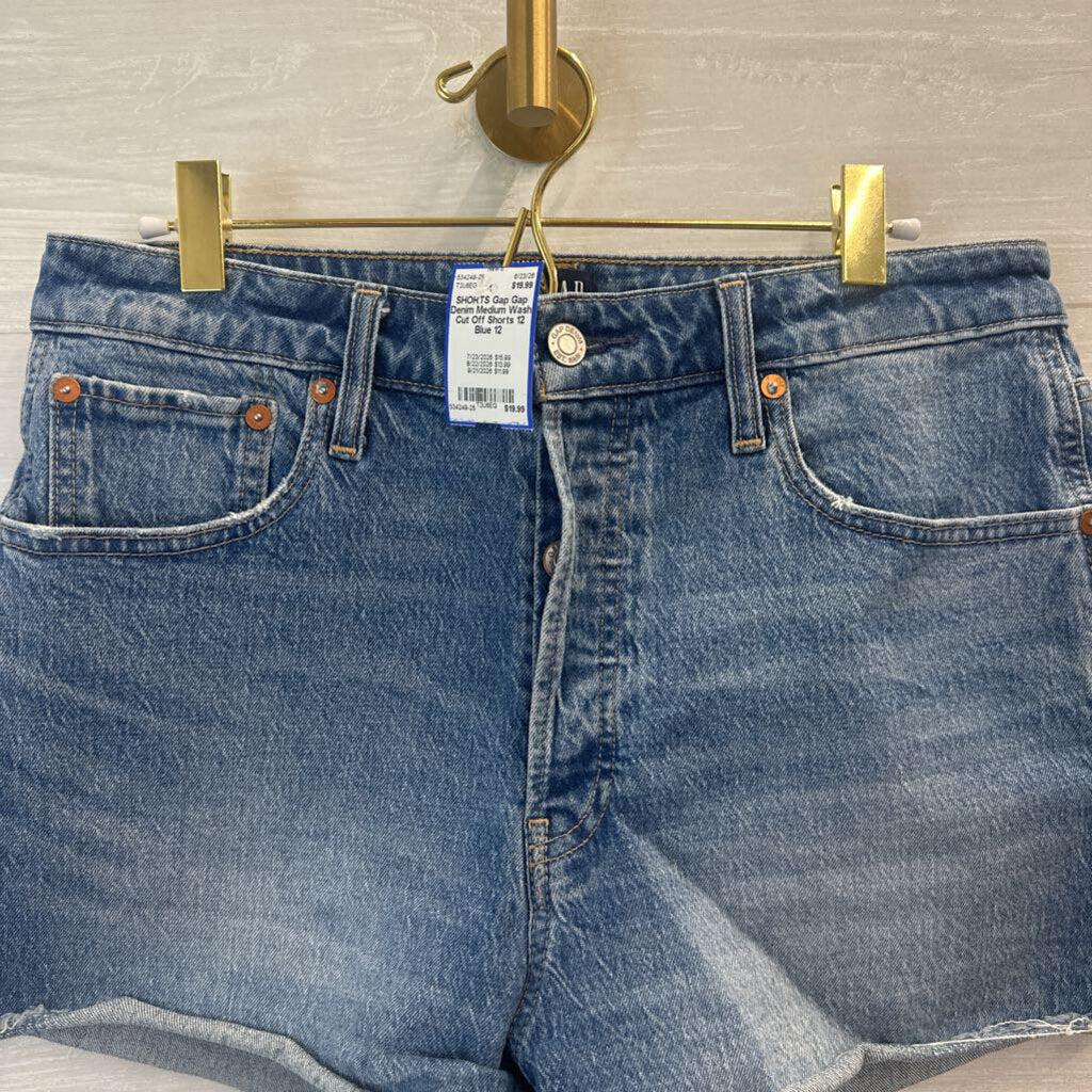 Gap Denim Medium Wash Cut Off Shorts 12