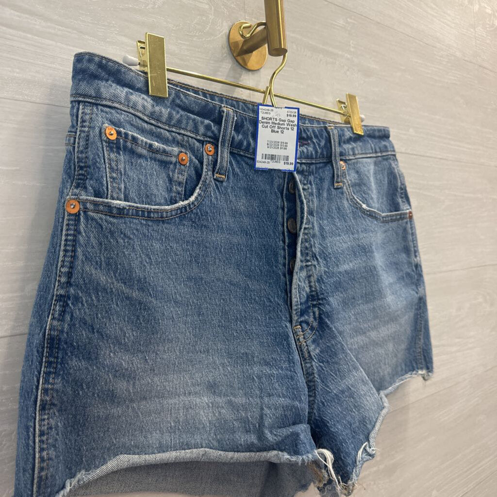 Gap Denim Medium Wash Cut Off Shorts 12