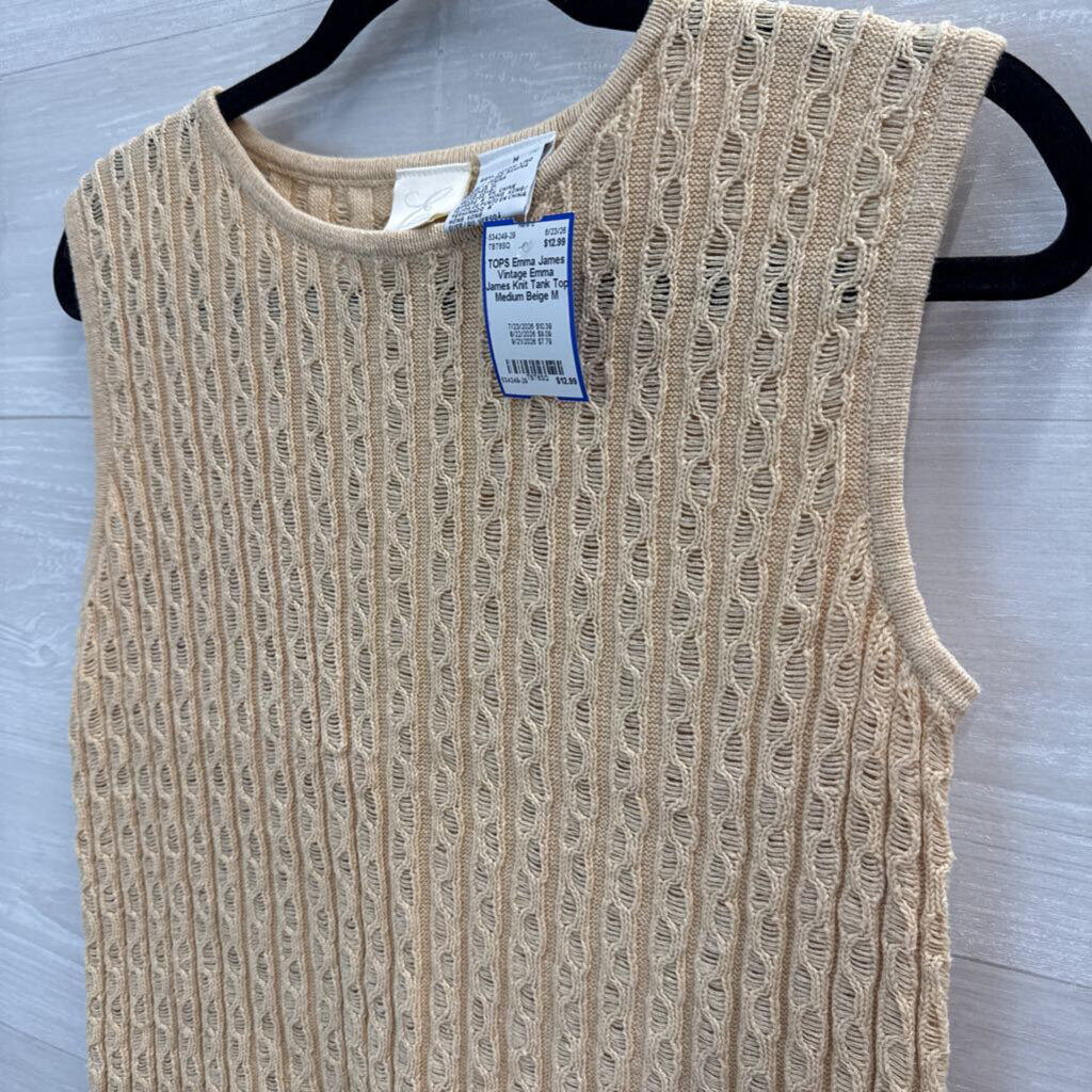 Vintage Emma James Knit Tank Top Medium