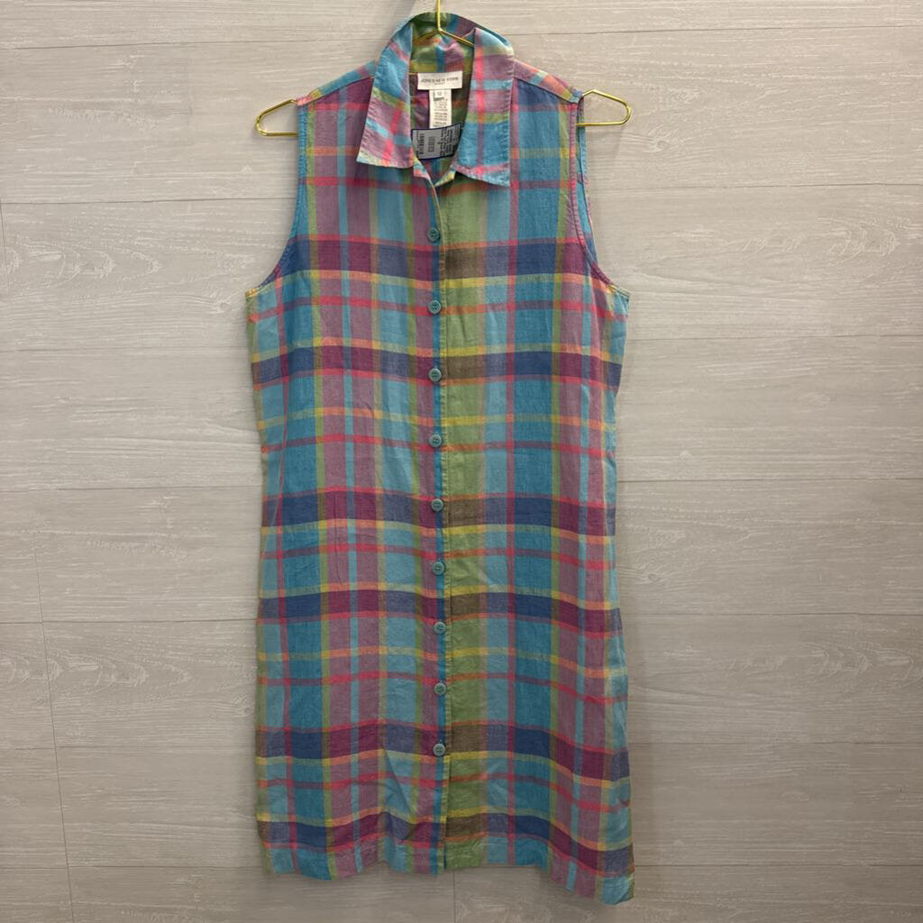 Jones New York Plaid Tank Dress 12