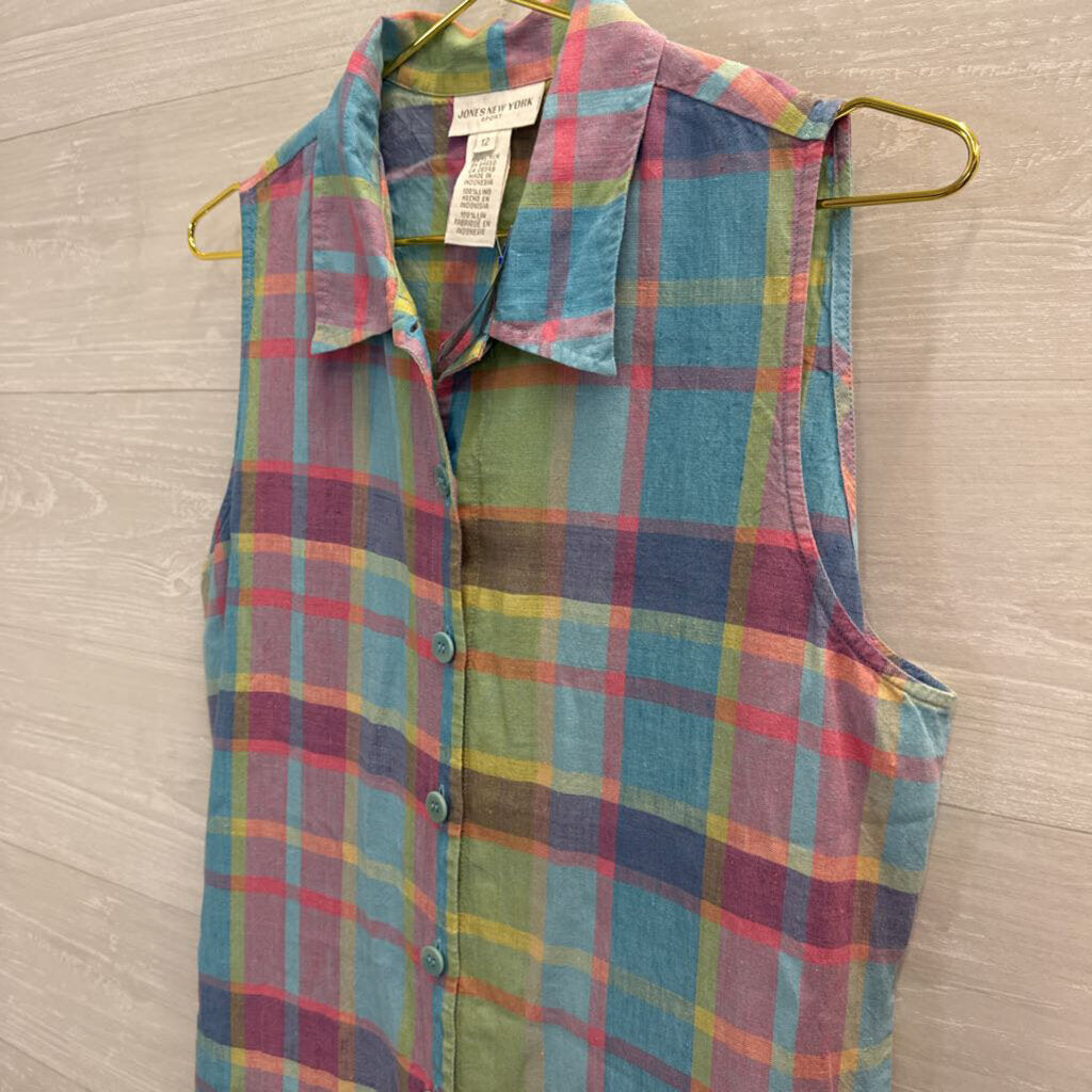 Jones New York Plaid Tank Dress 12