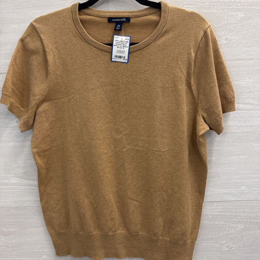 Land's End Knit Sweater Short Sleeve Top Medium