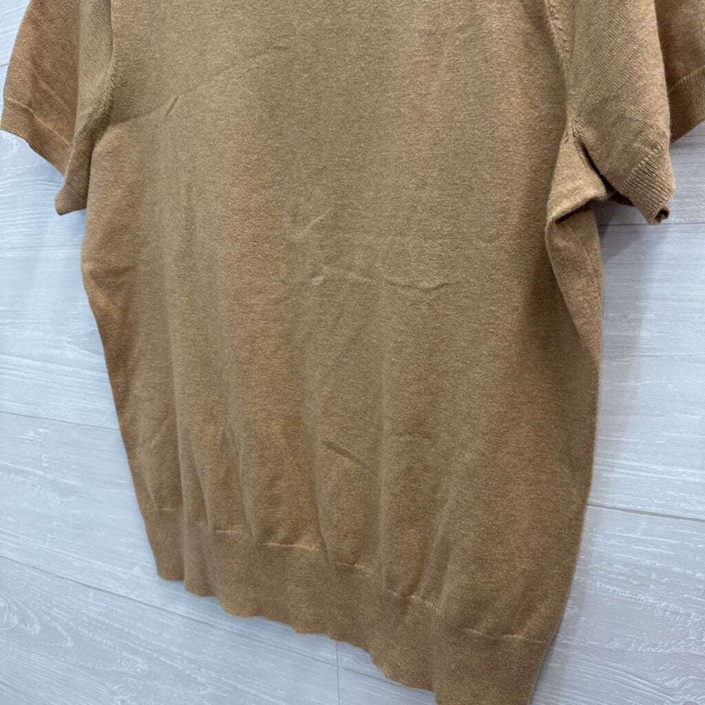 Land's End Knit Sweater Short Sleeve Top Medium