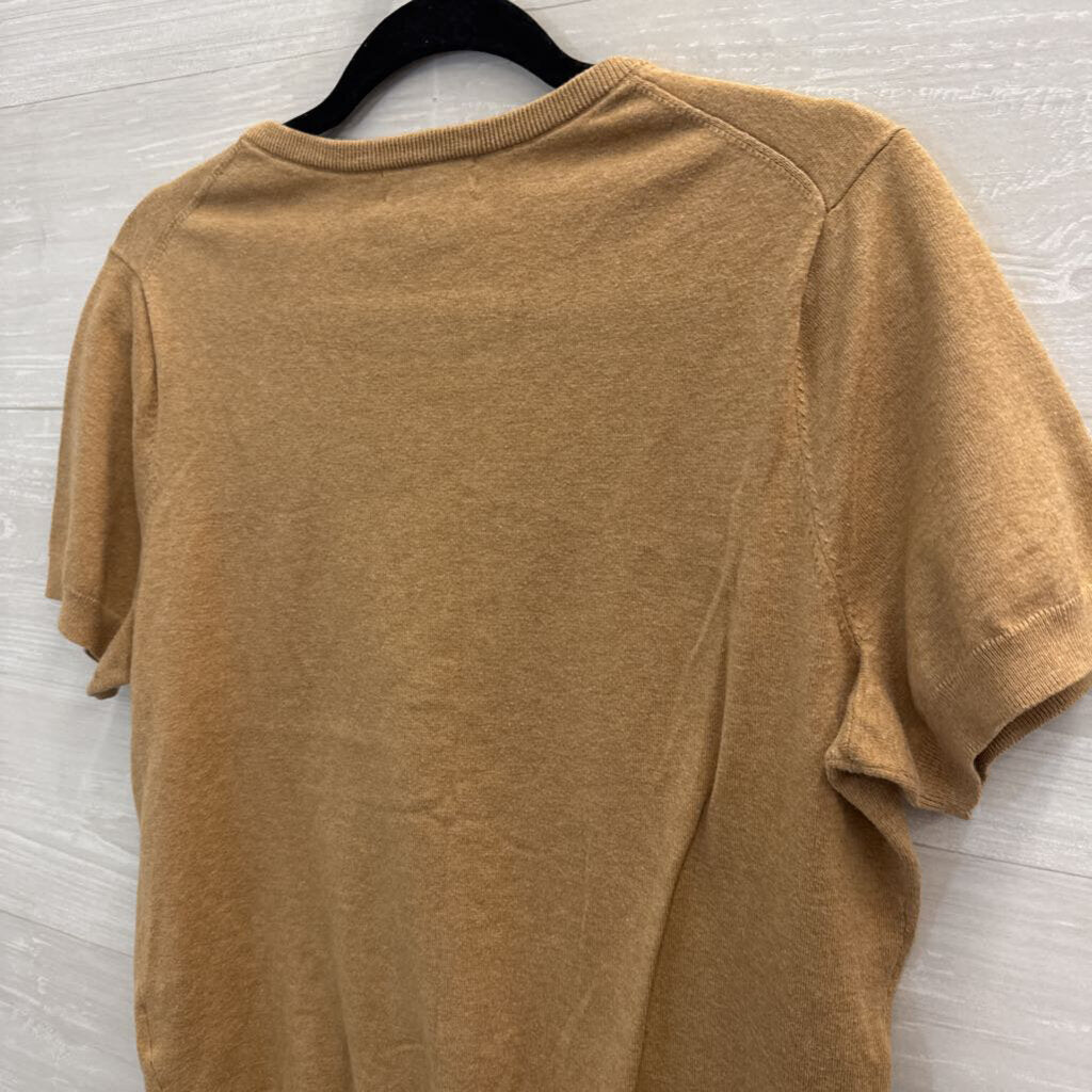 Land's End Knit Sweater Short Sleeve Top Medium