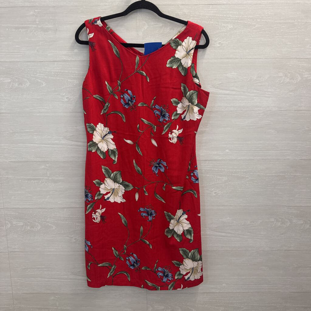 Caribbean Joe Hawaiian Print Shift Dress Large