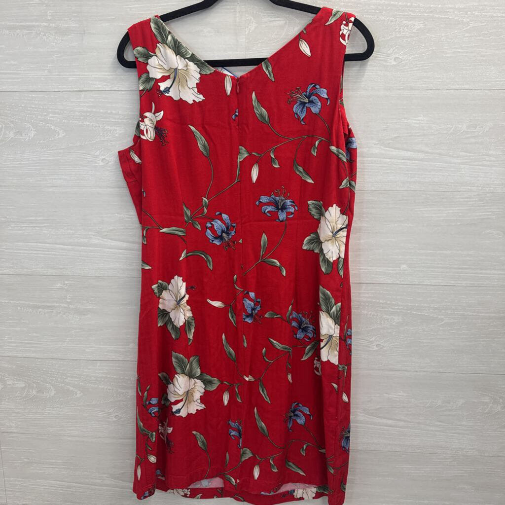 Caribbean Joe Hawaiian Print Shift Dress Large