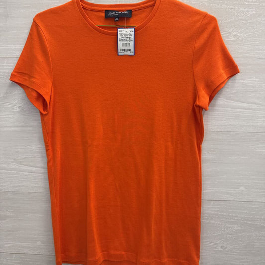 Jones New York Orange Crewneck T-Shirt Medium