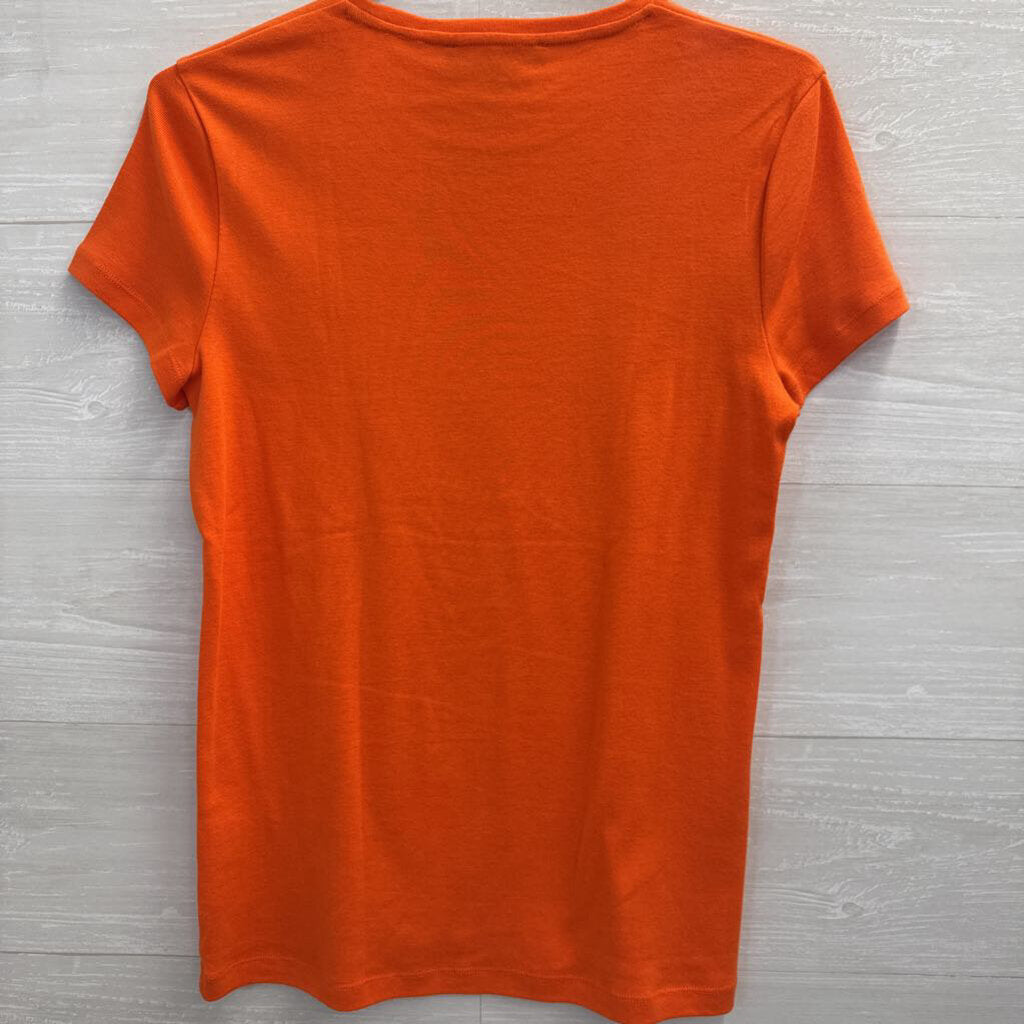 Jones New York Orange Crewneck T-Shirt Medium