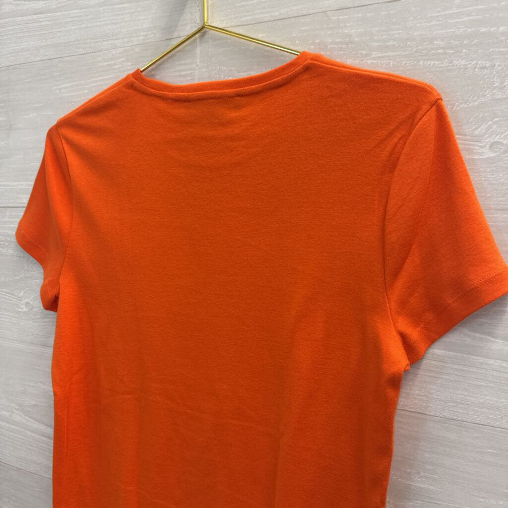 Jones New York Orange Crewneck T-Shirt Medium