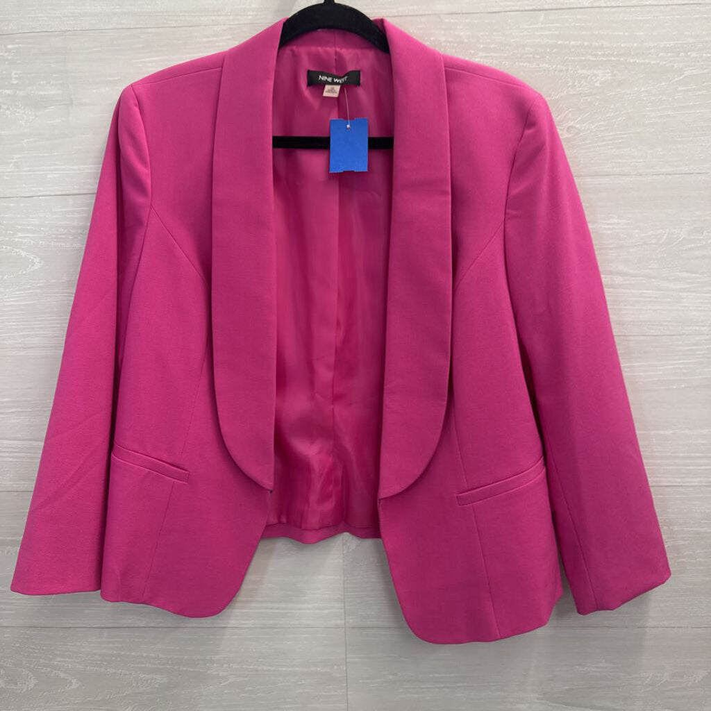 Nine West Hot Pink Cropped Blazer 12
