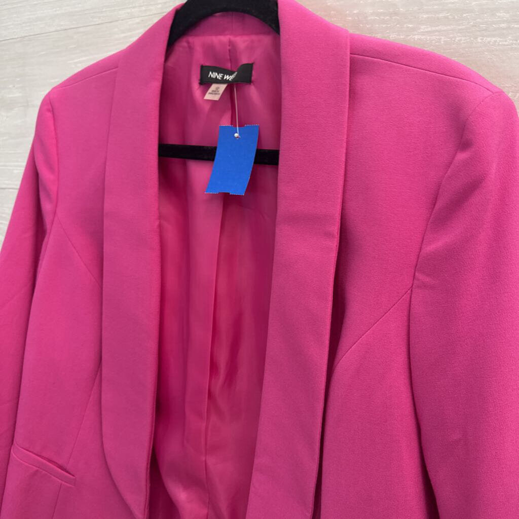 Nine West Hot Pink Cropped Blazer 12