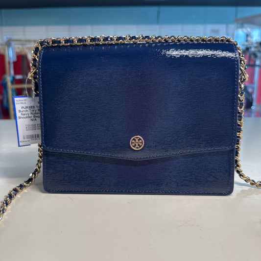 Tory Burch Navy Robinson Shoulder Bag
