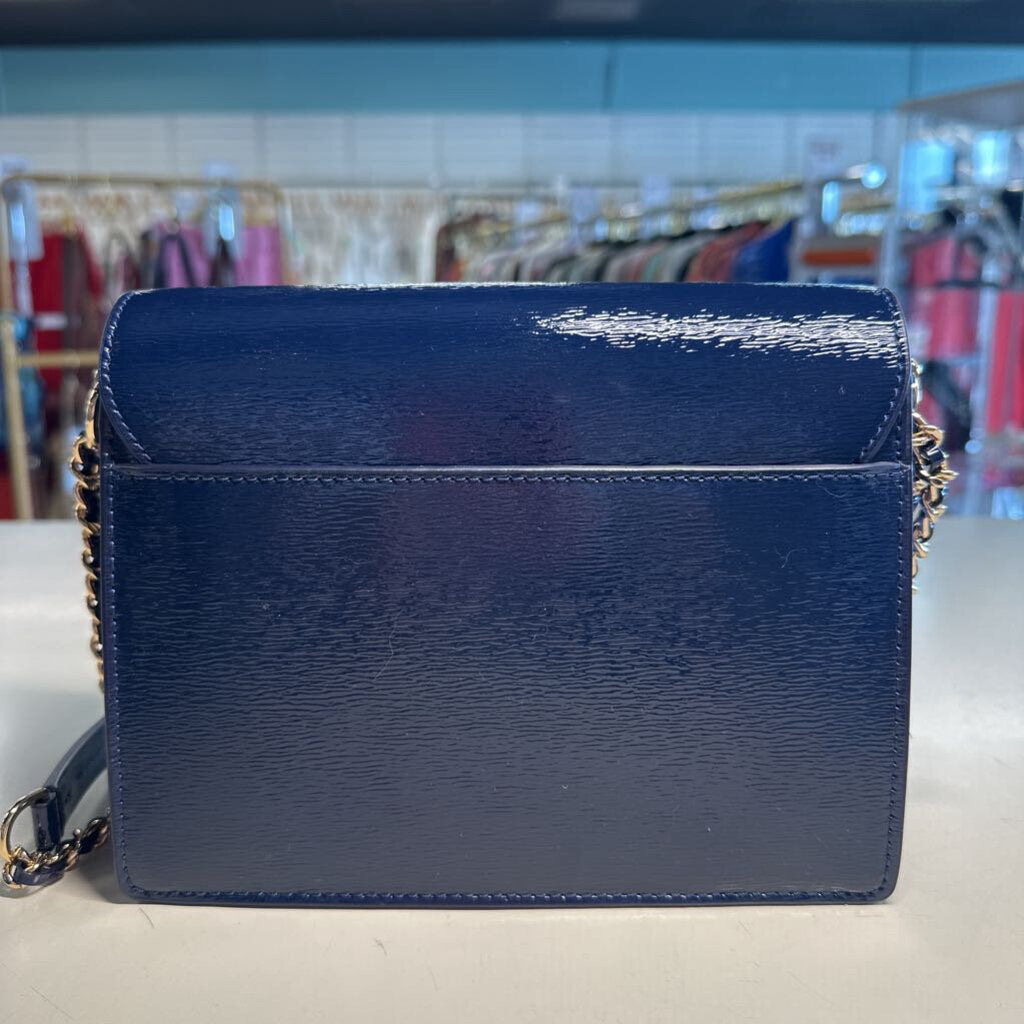 Tory Burch Navy Robinson Shoulder Bag