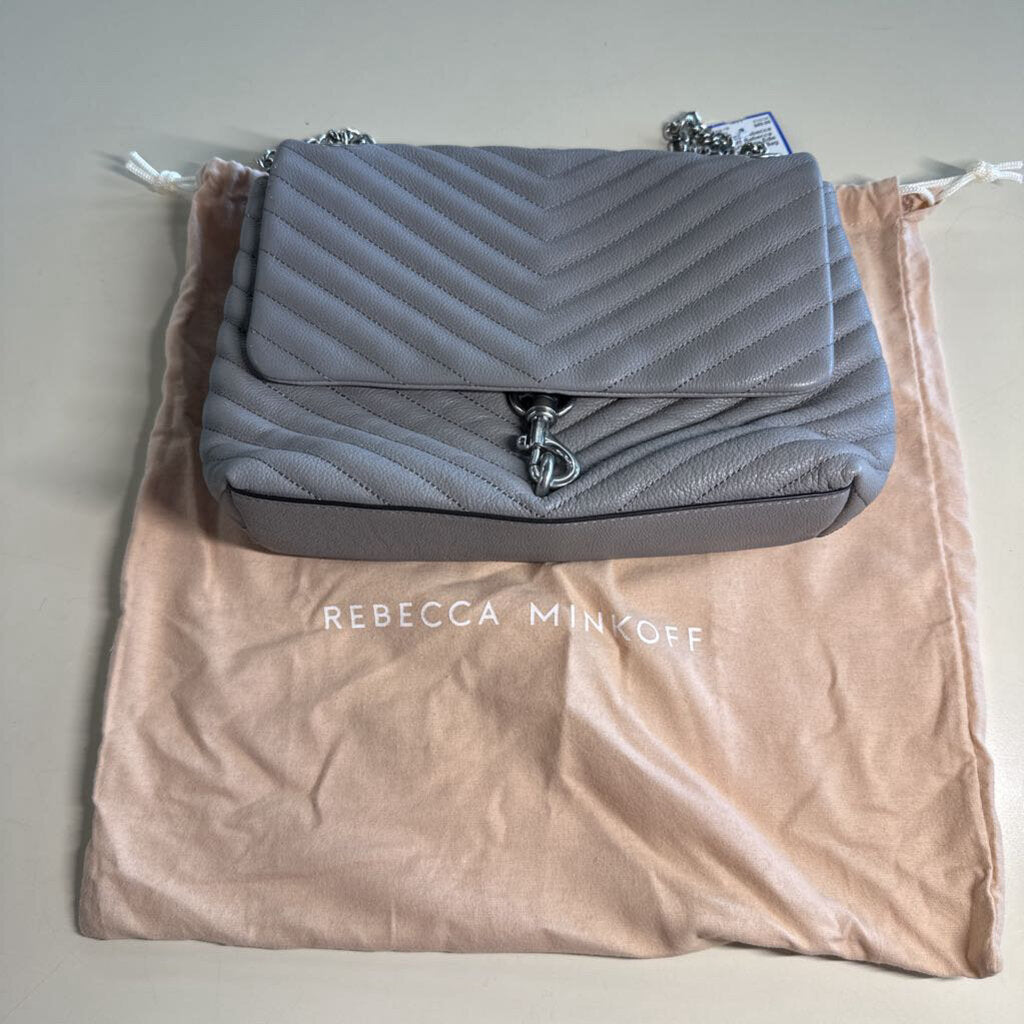 Rebecca Minkoff Grey Edie Flap Shoulder Bag