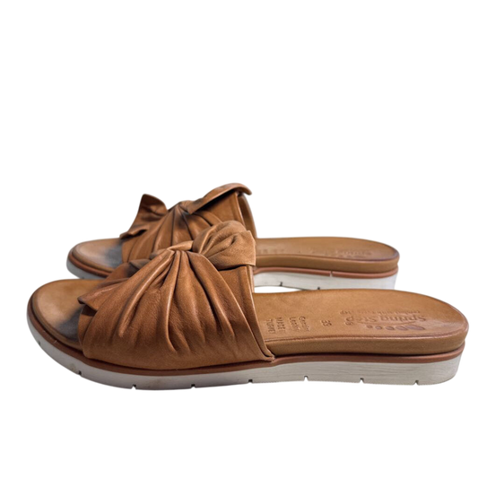Spring Step Leather Slip On Sandals 39