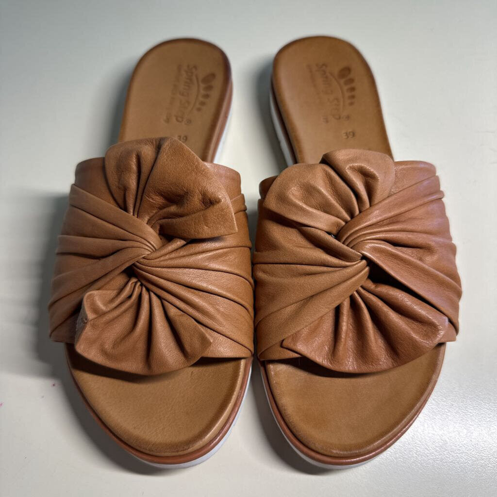 Spring Step Leather Slip On Sandals 39