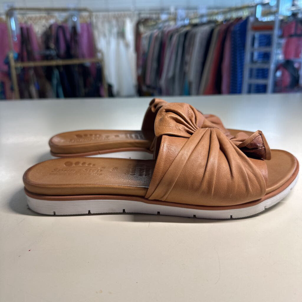Spring Step Leather Slip On Sandals 39