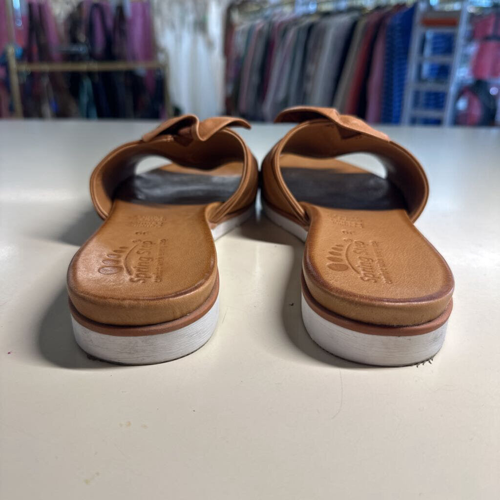 Spring Step Leather Slip On Sandals 39