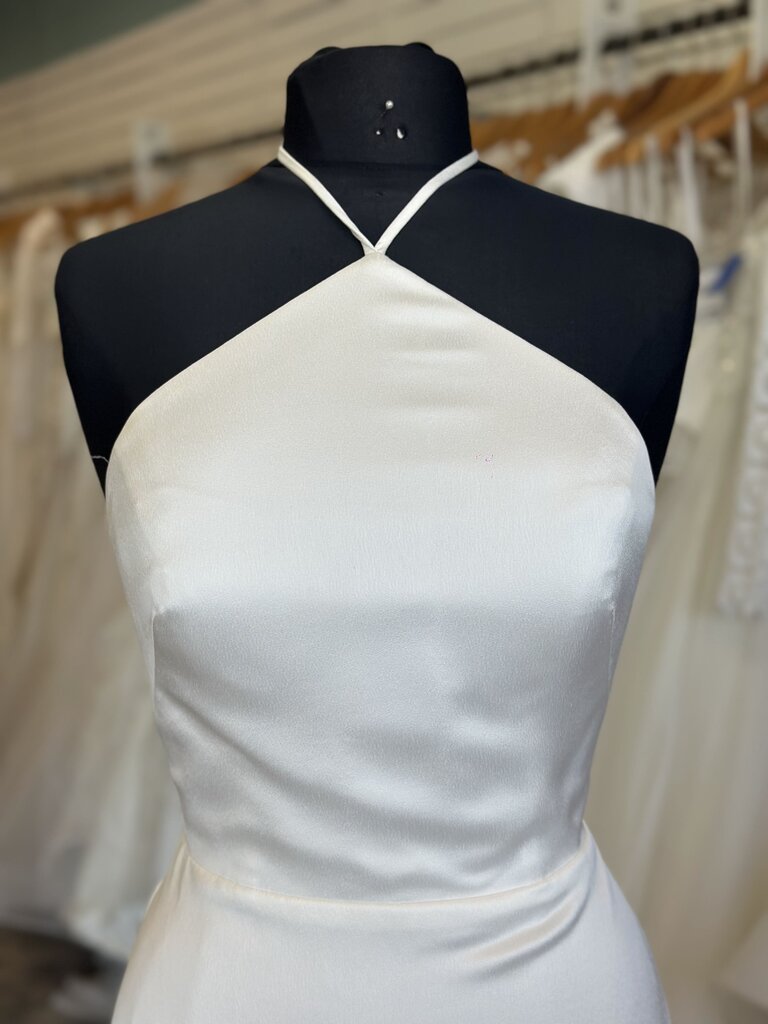 Jenny Yoo Satin Halter Neck Wedding Dress 10