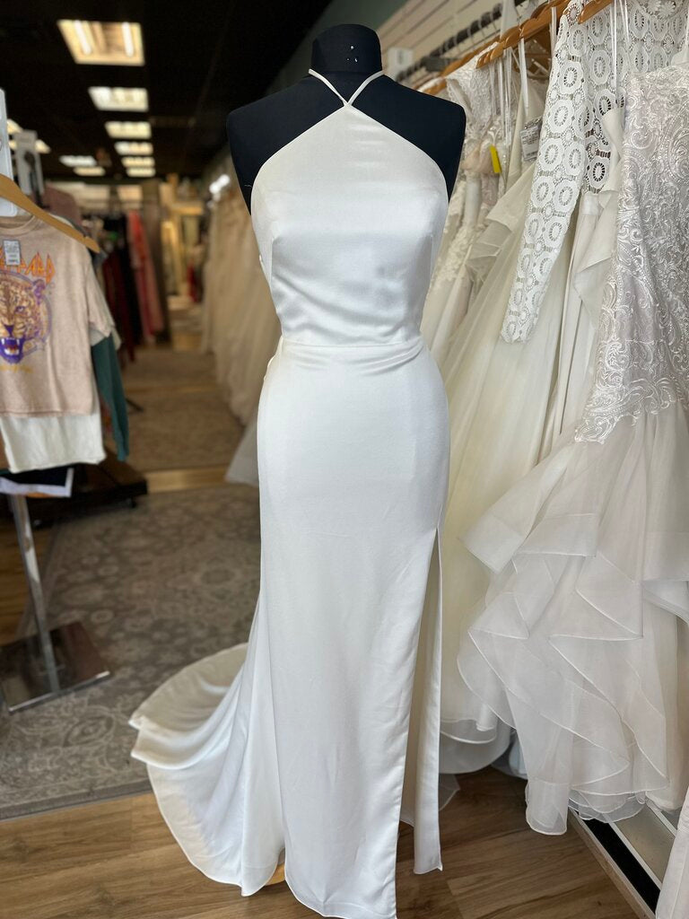 Jenny Yoo Satin Halter Neck Wedding Dress 10