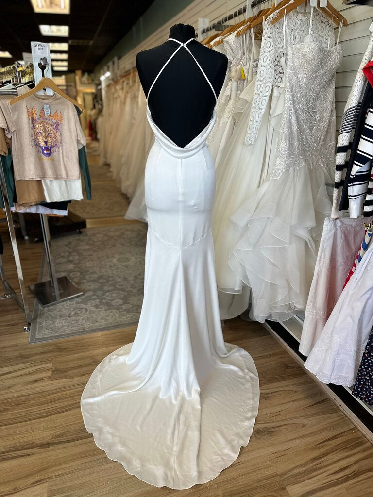 Jenny Yoo Satin Halter Neck Wedding Dress 10