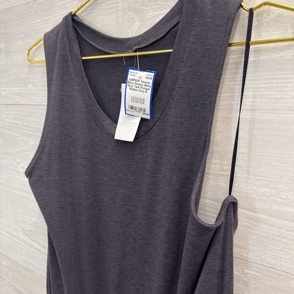 Sweaty Betty Grey Tank Romper Medium