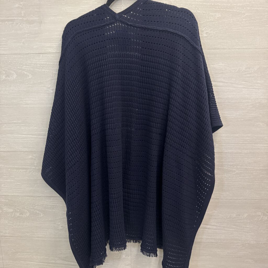 Talbots Knit Fringe Kimono One Size