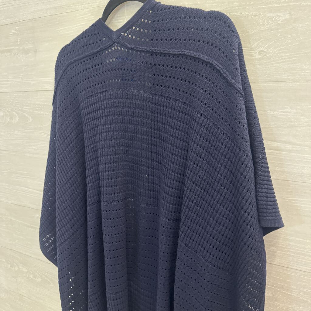Talbots Knit Fringe Kimono One Size