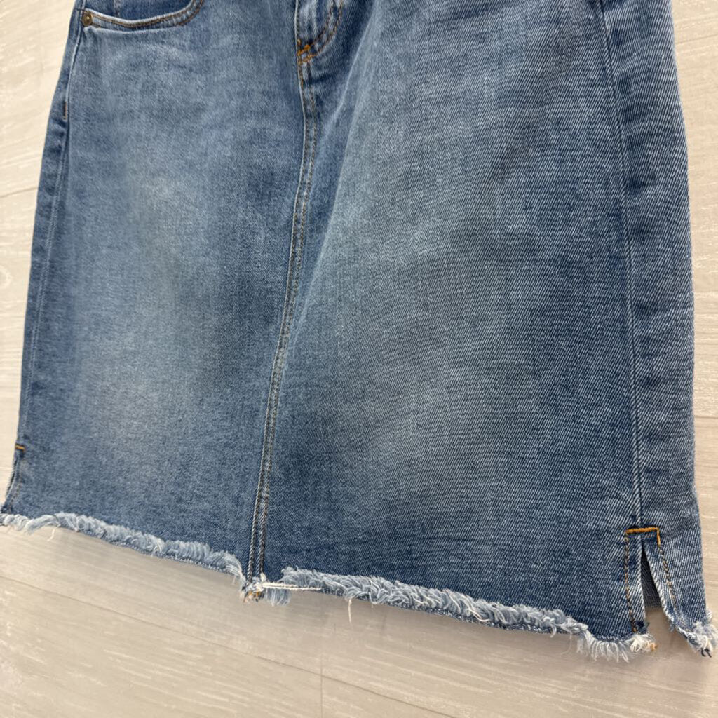 Loft Medium Wash Denim Skirt 4