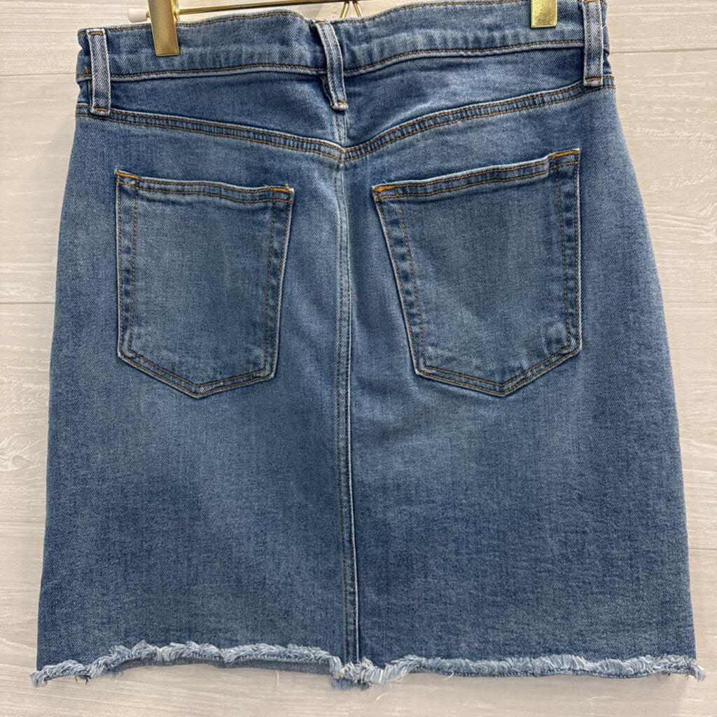 Loft Medium Wash Denim Skirt 4