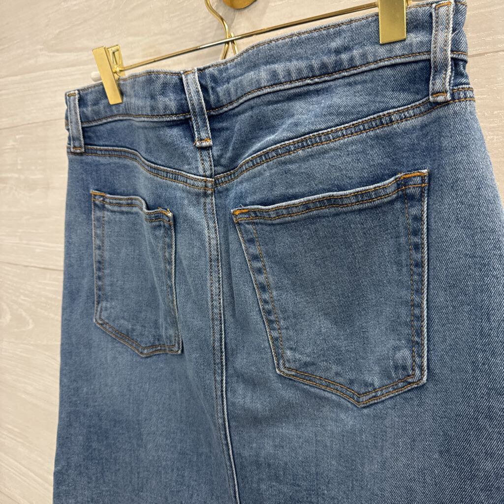 Loft Medium Wash Denim Skirt 4