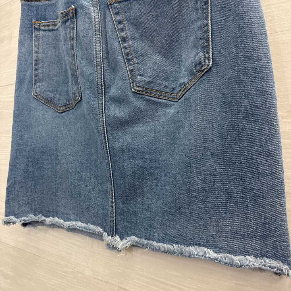 Loft Medium Wash Denim Skirt 4