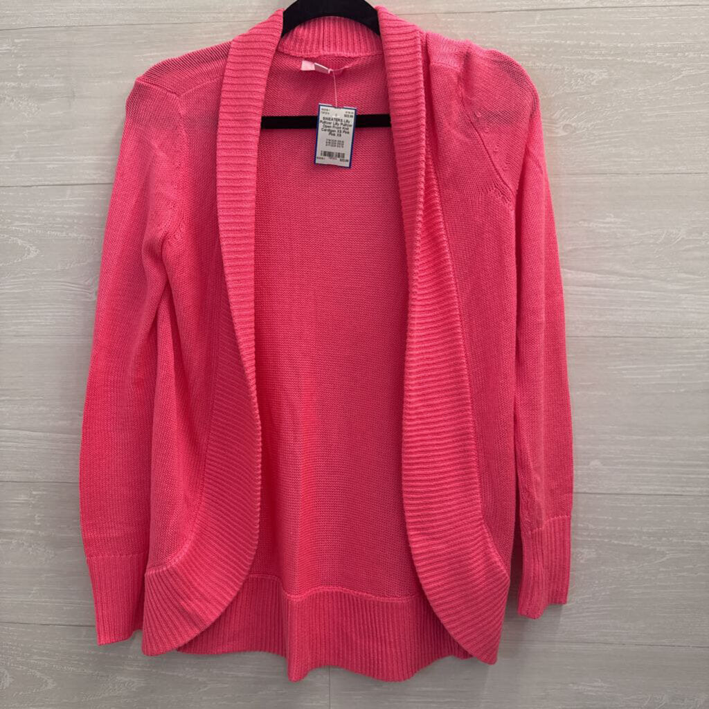 Lilly Pulitzer Open Front Knit Cardigan XS Pink
