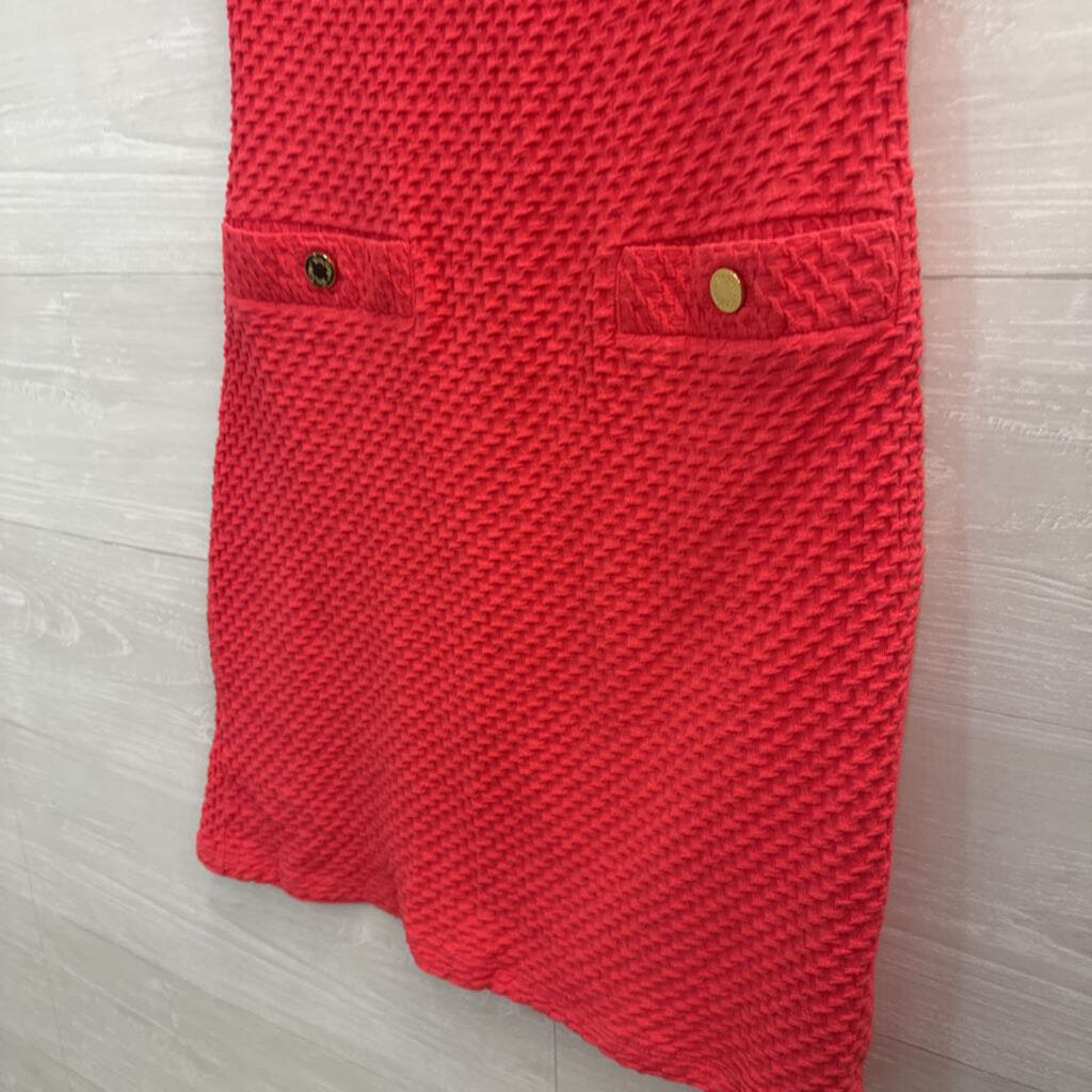 Lilly Pulitzer Textured Coral Knit Dress Small