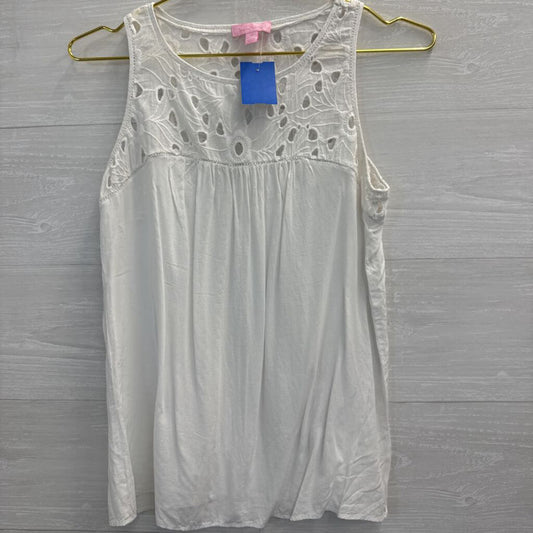 Lilly Pulitzer Sleeveless Woven White Tank Extra Small
