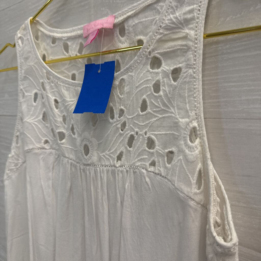 Lilly Pulitzer Sleeveless Woven White Tank Extra Small