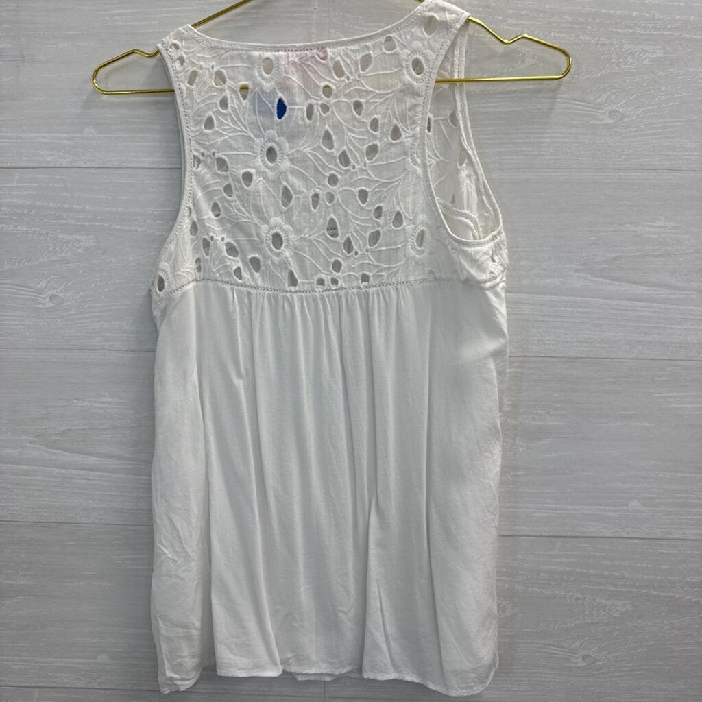 Lilly Pulitzer Sleeveless Woven White Tank Extra Small